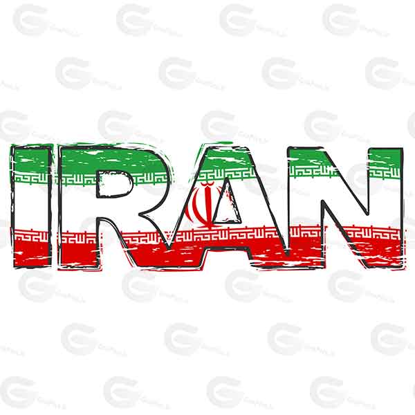 وکتور نام انگلیسی و پرچم ایران کد 084