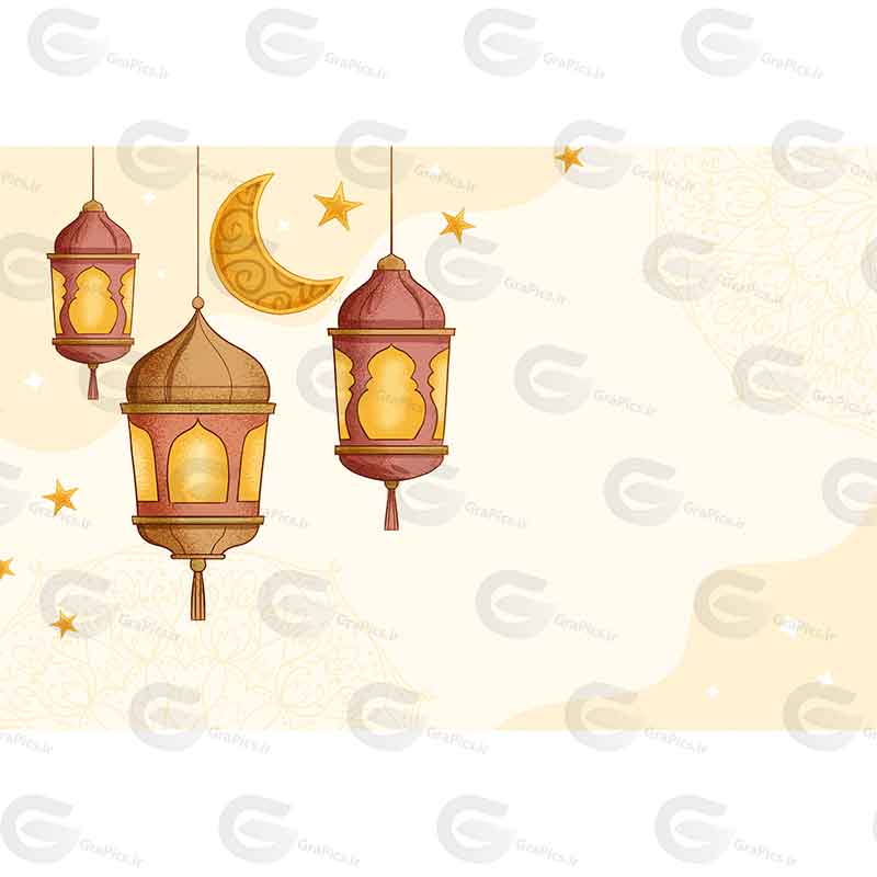 وکتور فانوس ماه مبارک رمضان کد 178