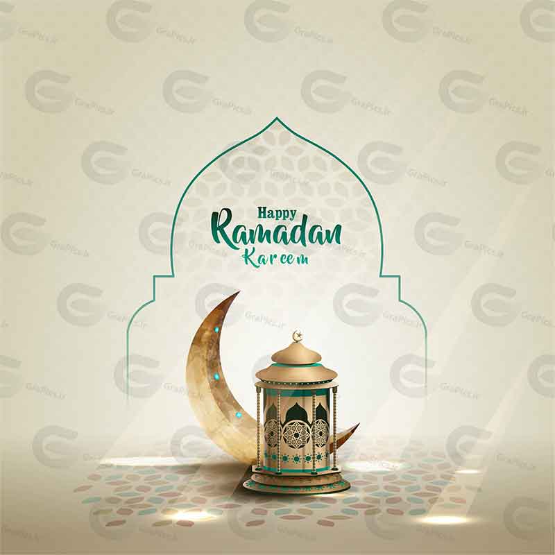 وکتور فانوس ماه مبارک رمضان کد 489